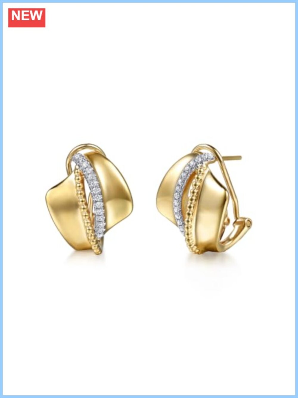 18K Gold Plated Hoop Earrings Women Dome Hoops Hypoallergenic Jewelry